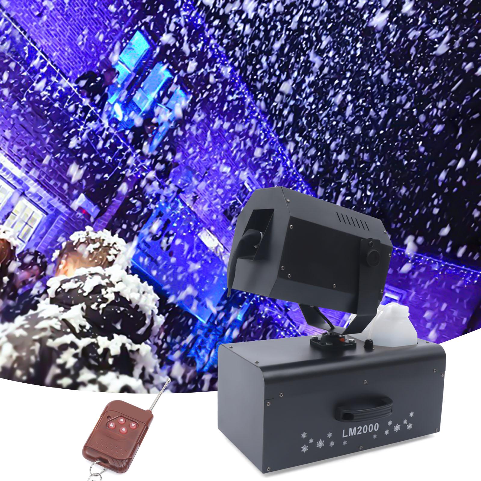 Miumaeov 2000W Snowflake Machine with Remote Control Low Noise Snow Effect Machine Portable Fake Snow MaMachine StaSnow Machines for Parties