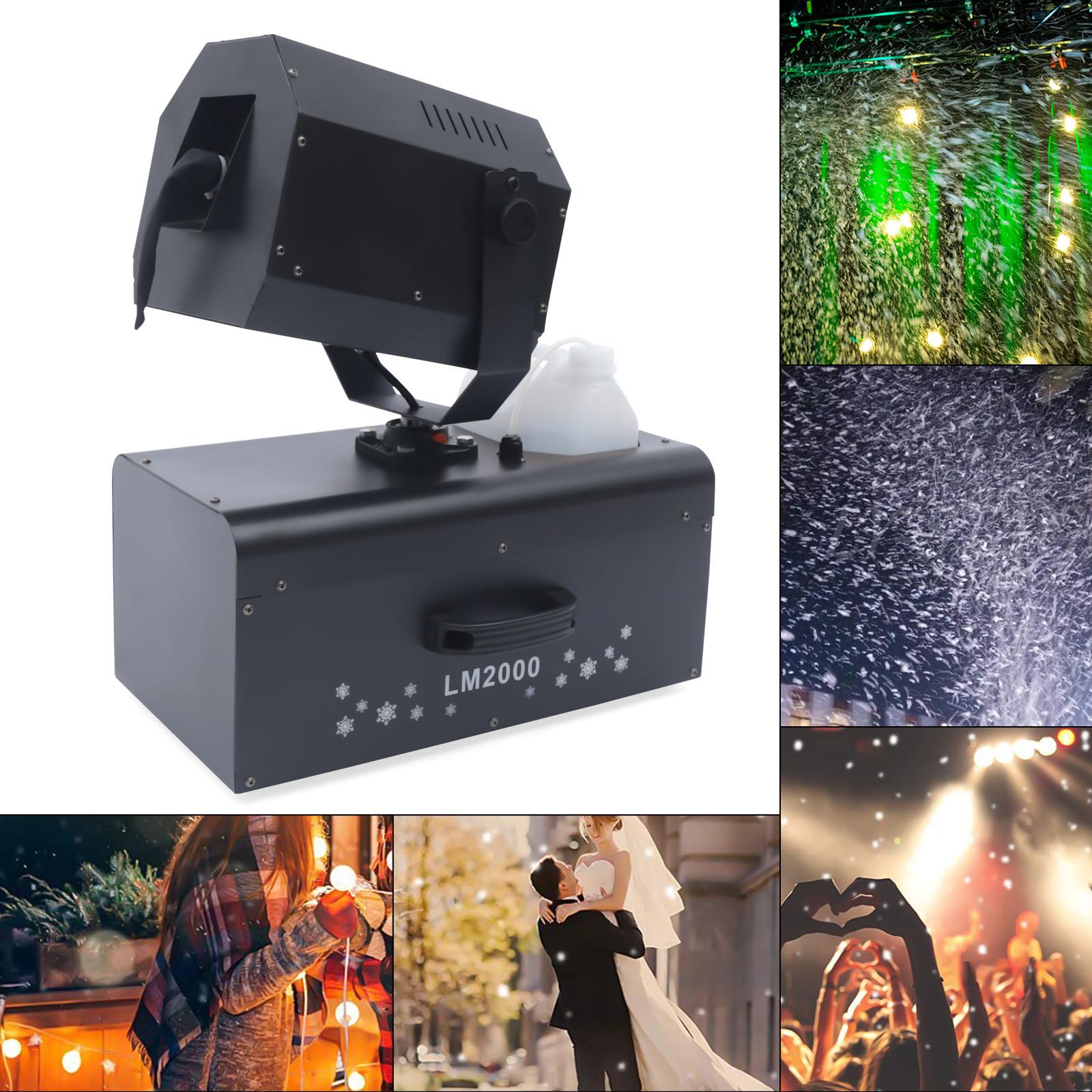 Miumaeov 2000W Snowflake Machine with Remote Control Low Noise Snow Effect Machine Portable Fake Snow MaMachine StaSnow Machines for Parties
