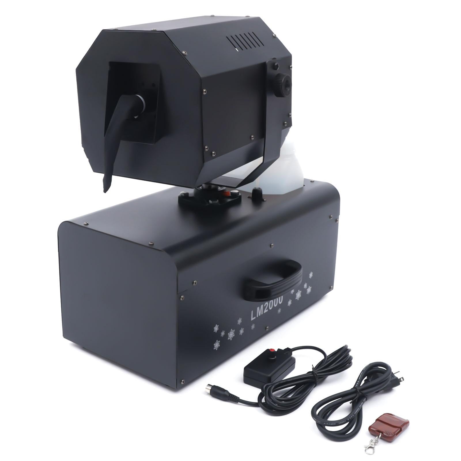 Miumaeov 2000W Snowflake Machine with Remote Control Low Noise Snow Effect Machine Portable Fake Snow MaMachine StaSnow Machines for Parties