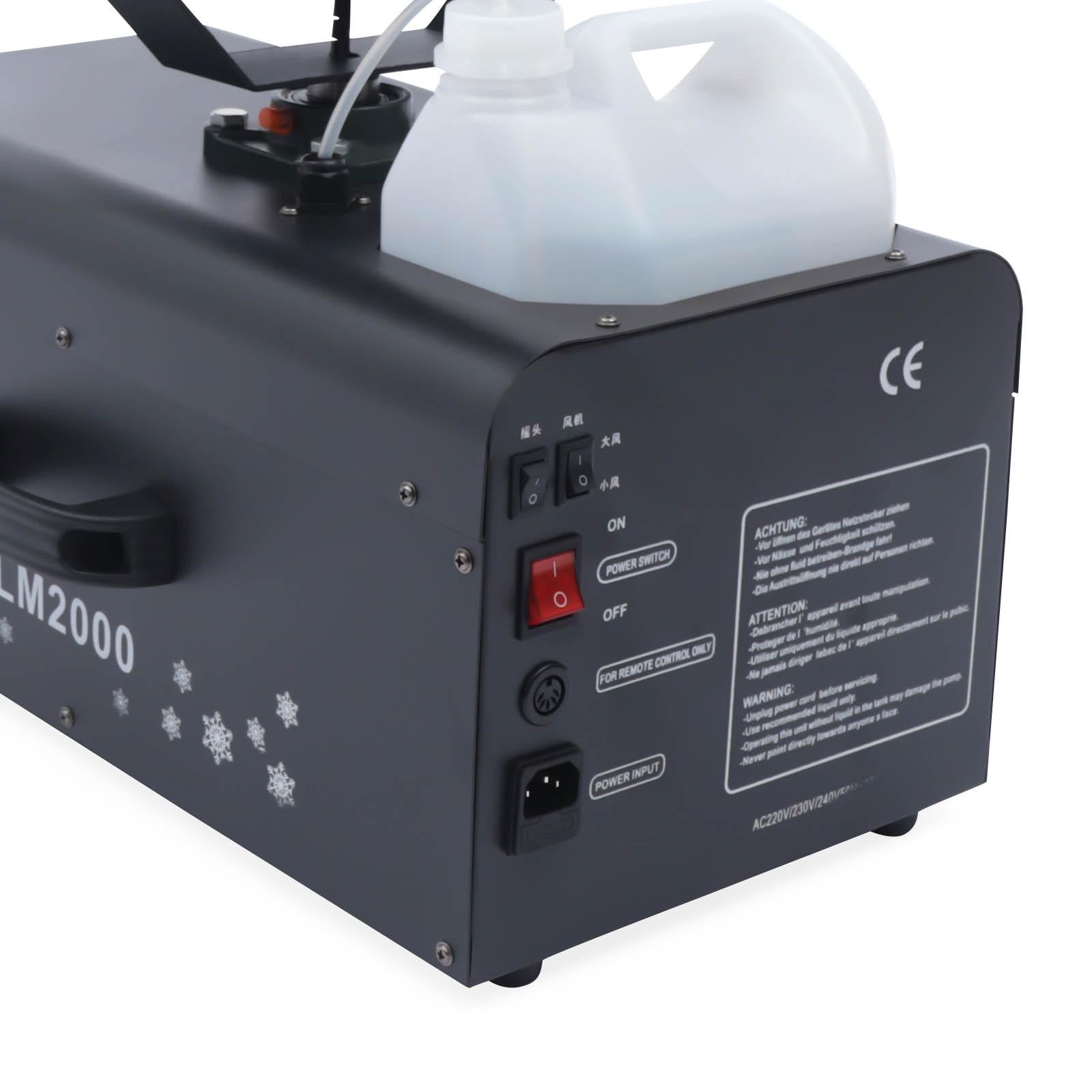 Miumaeov 2000W Snowflake Machine with Remote Control Low Noise Snow Effect Machine Portable Fake Snow MaMachine StaSnow Machines for Parties