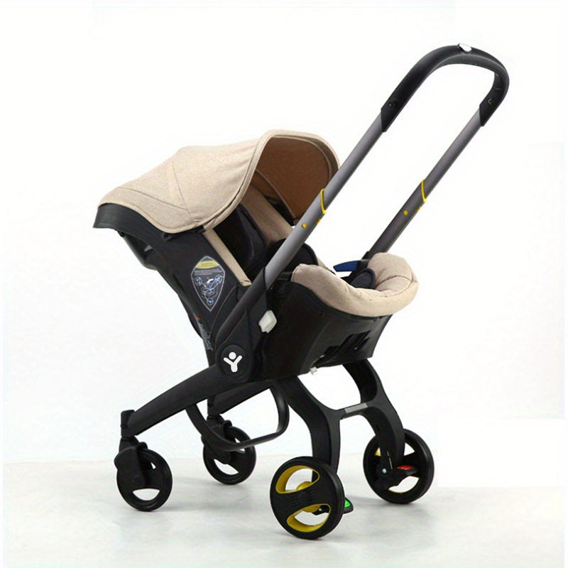 Effortless Baby Strolling, 4-in-1 Foldable Stroller For Use In Shopping Malls, Supermarkets, And Outdoors,  Thanksgiving, Christmas, Year Gift