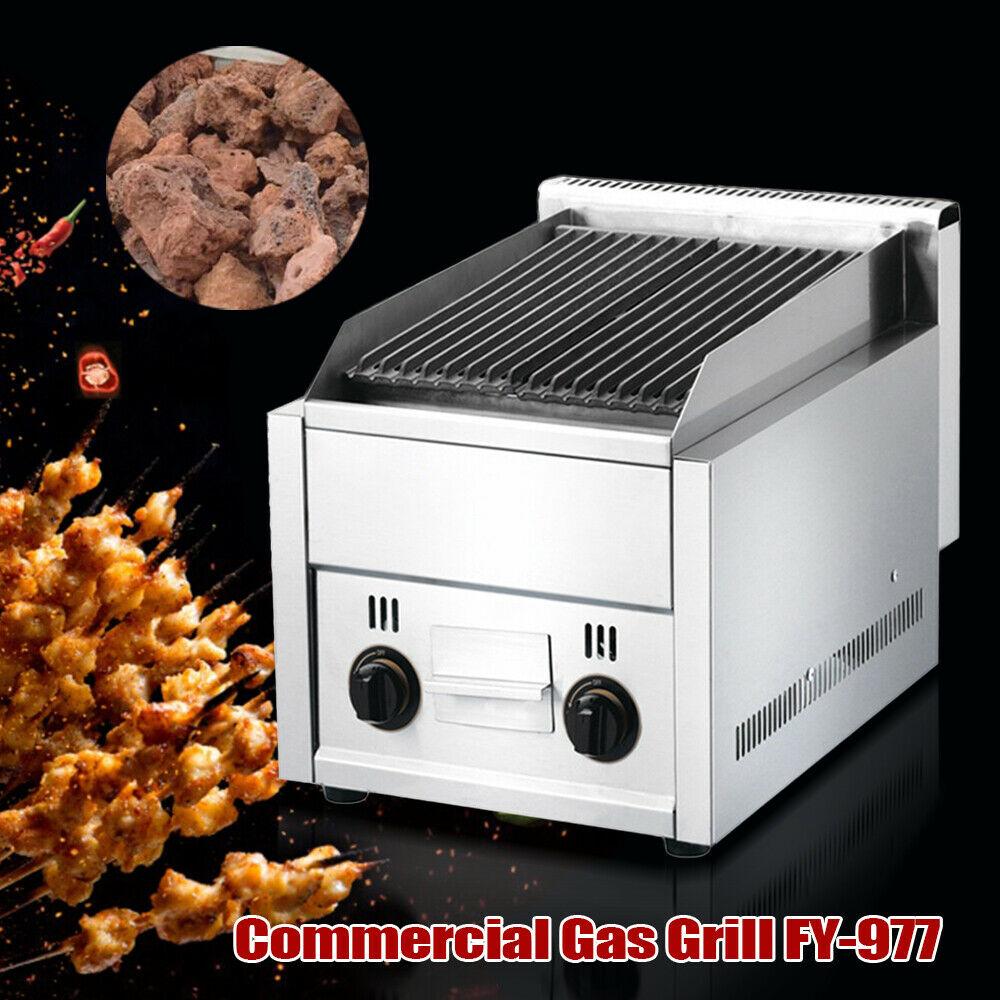 Commercial 2 Burner Gas Pizza Grill  Steel LPG Steak Beefer Gas Grill