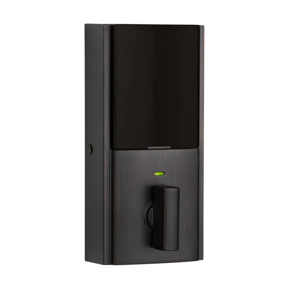 Z-Wave SmartCode 914 Contemporary Single Cylinder Venetian Bronze Electronic Deadbolt Featuring SmartKey Security