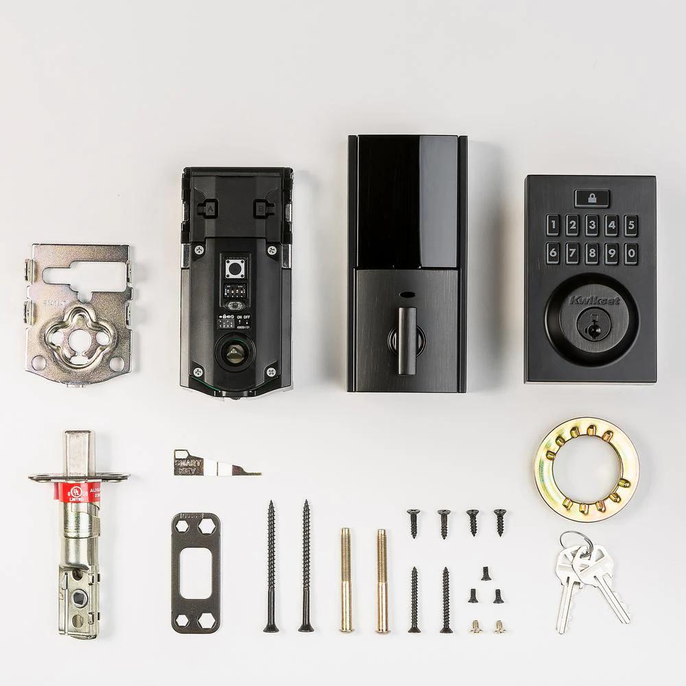 Z-Wave SmartCode 914 Contemporary Single Cylinder Venetian Bronze Electronic Deadbolt Featuring SmartKey Security