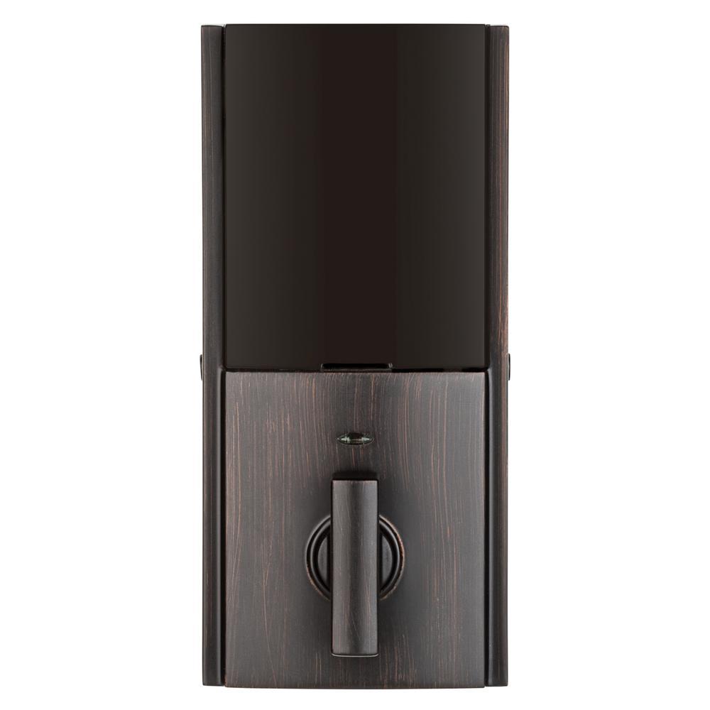 Z-Wave SmartCode 914 Contemporary Single Cylinder Venetian Bronze Electronic Deadbolt Featuring SmartKey Security