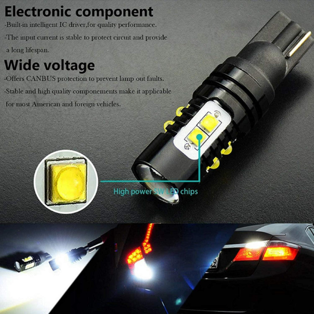 2PCS T10 T15 LED Bulbs Turn Lights Signal Lights Error  Backup Light Bulb