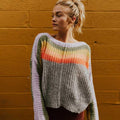oversize rainbow stripes sweater