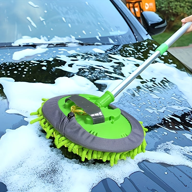 1pc Microfiber Car Wash Brush Mop Kit, Mitt SponWith Long Handle Car Cleaning Supplies Kit Duster Washing Car Tools Accessories For Car RV Truck