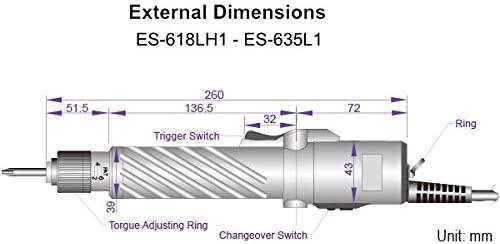 Lever Start Torque Screwdriver, Torque Ran4.4-15.8 in-lb, Ideal Assembly Tool, ES-618LH1