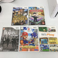 Wii Bundle w/ 5 games, 2 Controllers, 1 Guitar, Super Mario video games