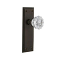 York Plate 2-3/8 in. Backset Oil-Rubbed Bronze Privacy Bed/Bath Crystal Glass Door Knob