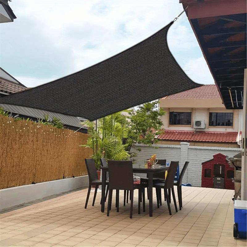 Sun Shade Cloth, Dense Shading Heat Insulation Net, Shading Cloth, Sun And Snow Protecting For Balcony, Courtyard, RV Camping, Black