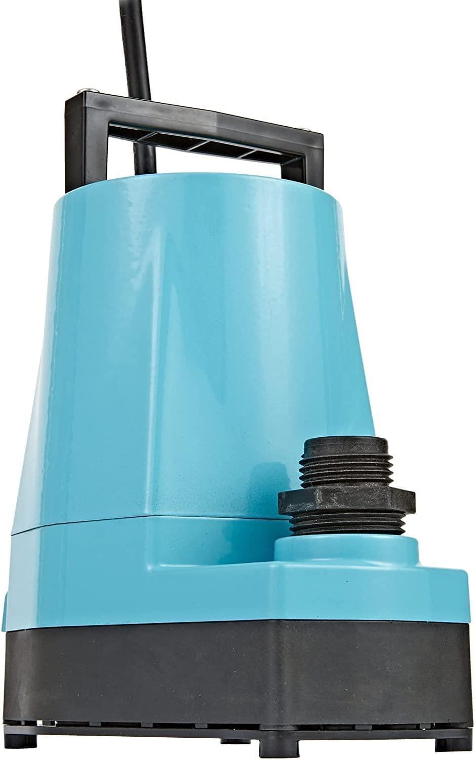Little Giant 505711 5-Series Aluminum Pump, Manual Hydroponic, 1500 GPH, 10 Ft. Cord, Blue