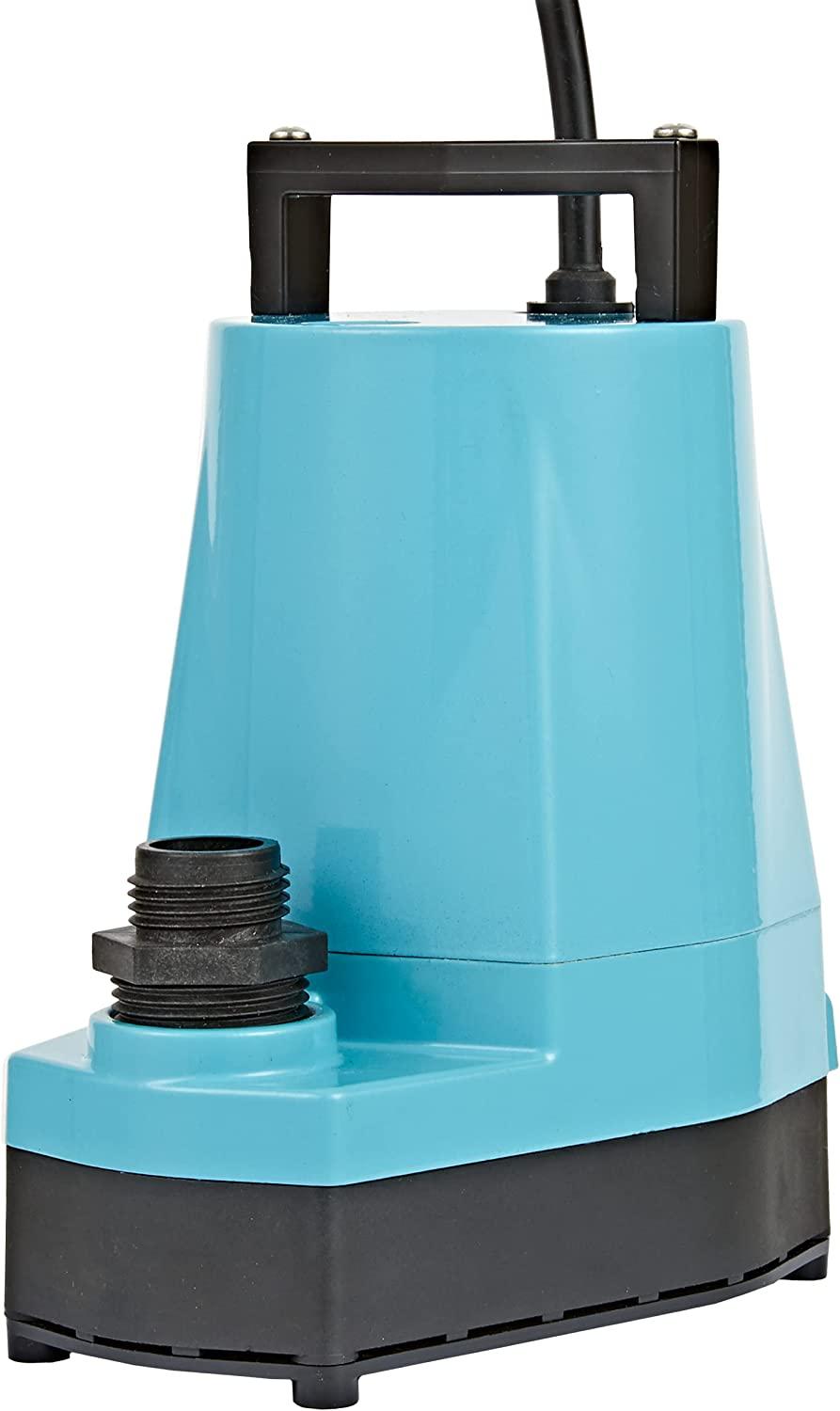 Little Giant 505711 5-Series Aluminum Pump, Manual Hydroponic, 1500 GPH, 10 Ft. Cord, Blue