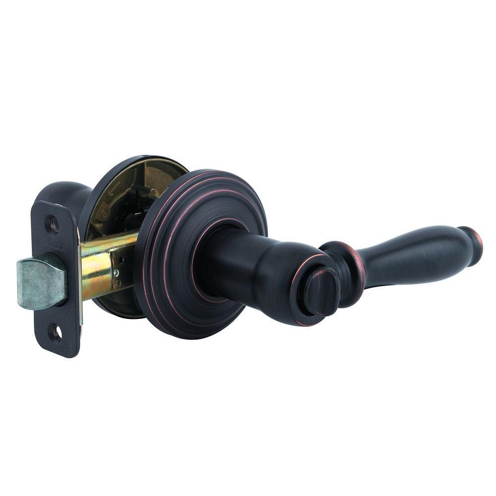 Ashfield Venetian Bronze Privacy Door Lever with Microban Antimicrobial Technology
