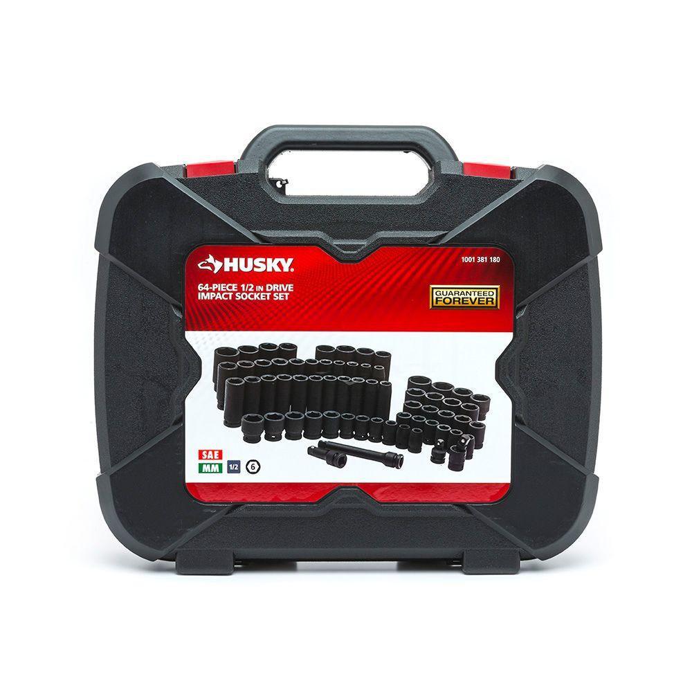 HUSKY 64-PIECE 1/2 in DRIVE IMPACT SOCKET SET