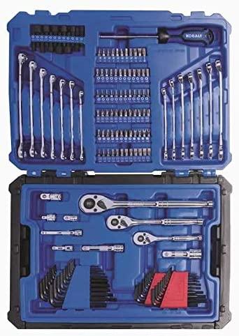 Kobalt 286-Piece Standard (SAE) and Metric Combination Polished Chrome Mechanics Tool Set