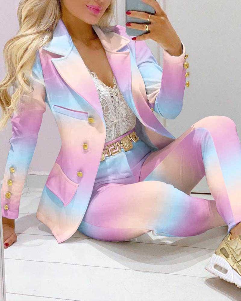 Elegant Color Gradient Suit
