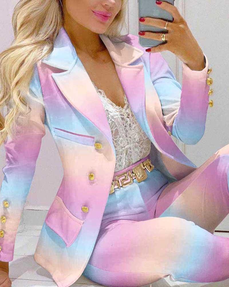 Elegant Color Gradient Suit
