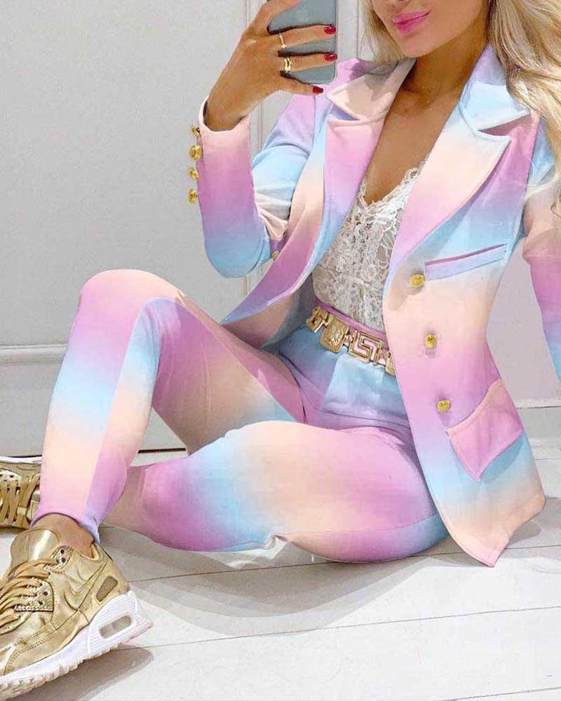 Elegant Color Gradient Suit