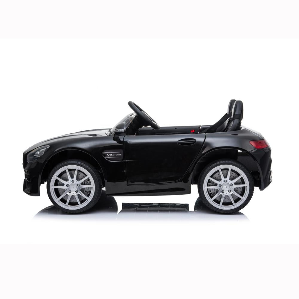 Kids Ride On Car Mercedes-Benz AMG GT Dual Drive Electric Cars for Kids Motorized Vehicles Remote Control Toy Car with 2 Seater, -in LED Lights, Music, Horn Christmas Birthday Gift for Children