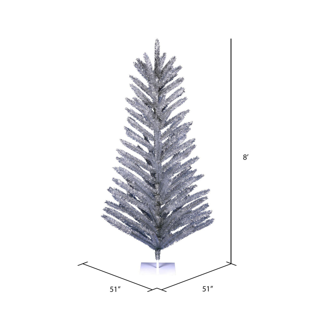 Vickerman 8'  Aluminum Artificial Christmas Tree, Unlit - Faux Christmas Tree - Seasonal Indoor Home Decor