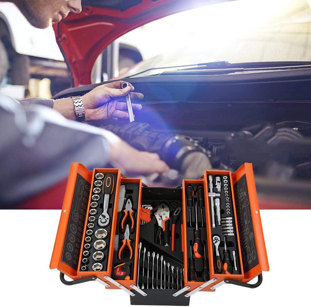 84pcs Professional Hand Tool Set, Include Sockets Ratchet Handle Extension Bar Universal Joint Screwdriver Pliers Screwdriver Spanner