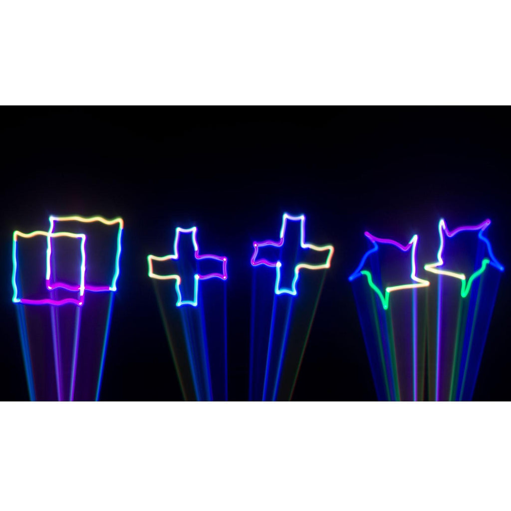 (2) Chauvet DJ Scorpion Dual RGB FAT BEAM Aerial Effect Lasers with Hurricane 700 Fog Machine & Carry Case Package