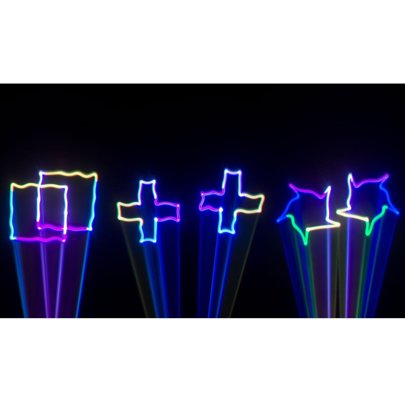 (2) Chauvet DJ Scorpion Dual RGB FAT BEAM Aerial Effect Lasers with Hurricane 700 Fog Machine & Carry Case Package