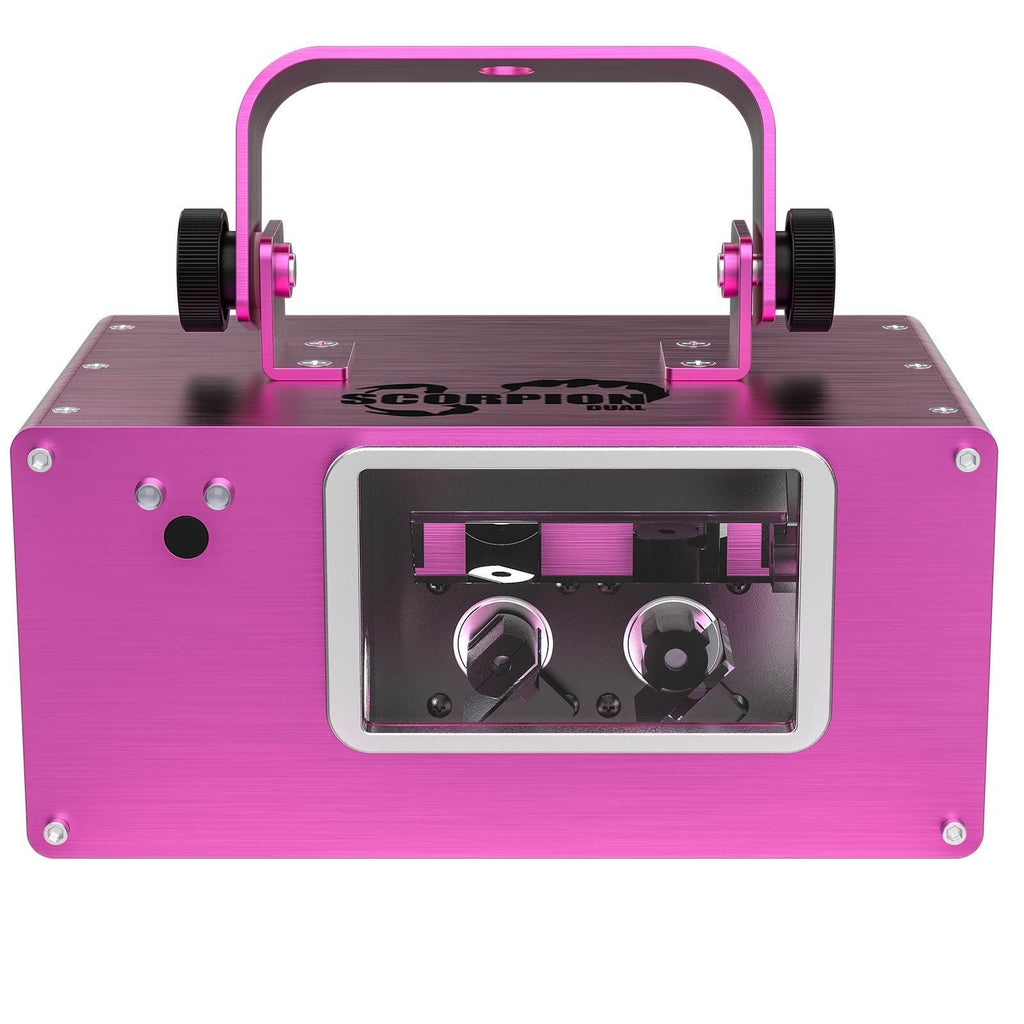 (2) Chauvet DJ Scorpion Dual RGB FAT BEAM Aerial Effect Lasers with Hurricane 700 Fog Machine & Carry Case Package