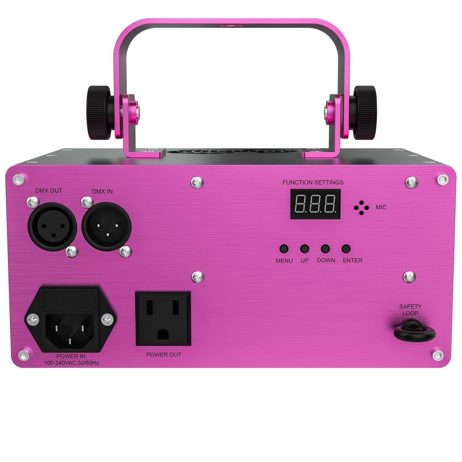 (2) Chauvet DJ Scorpion Dual RGB FAT BEAM Aerial Effect Lasers with Hurricane 700 Fog Machine & Carry Case Package