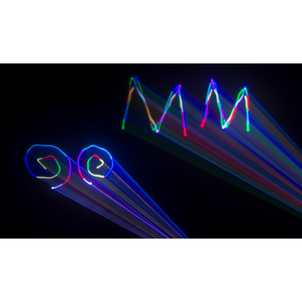 (2) Chauvet DJ Scorpion Dual RGB FAT BEAM Aerial Effect Lasers with Hurricane 700 Fog Machine & Carry Case Package