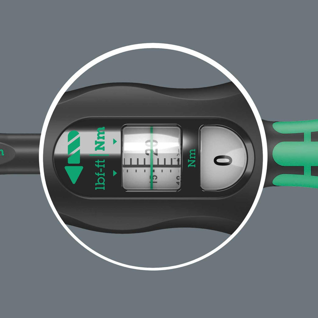 W- 5075622001 Click-Torque C 3 torque wrench with reversible ratchet, 1/2" x 40-200 Nm, black/green