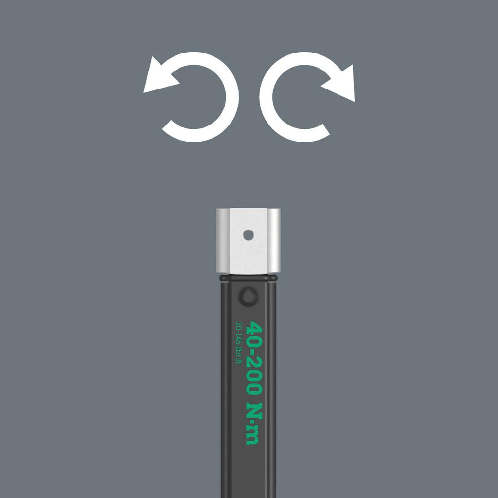 WClick-Torque X 4 torque wrench for insert tools, 14x18 x 40-200 Nm, black/green