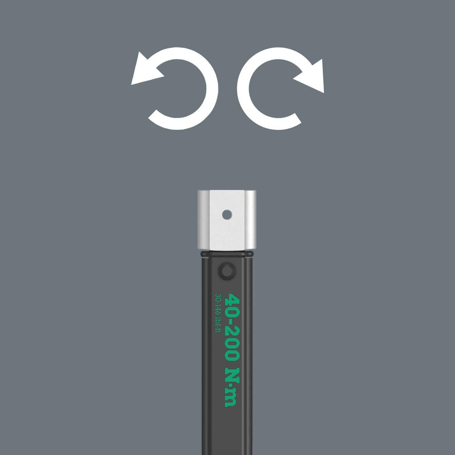 WClick-Torque X 4 torque wrench for insert tools, 14x18 x 40-200 Nm, black/green