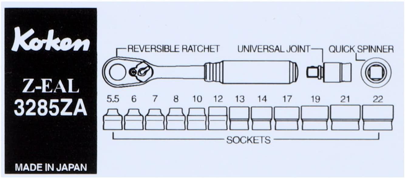 Ko-ken Socket Wrench Set Basic 3285za