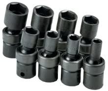 8 Piece 3/8"" Drive 6 Point Swivel Fractional Impact Socket Set Tools Equipment Hand Tools