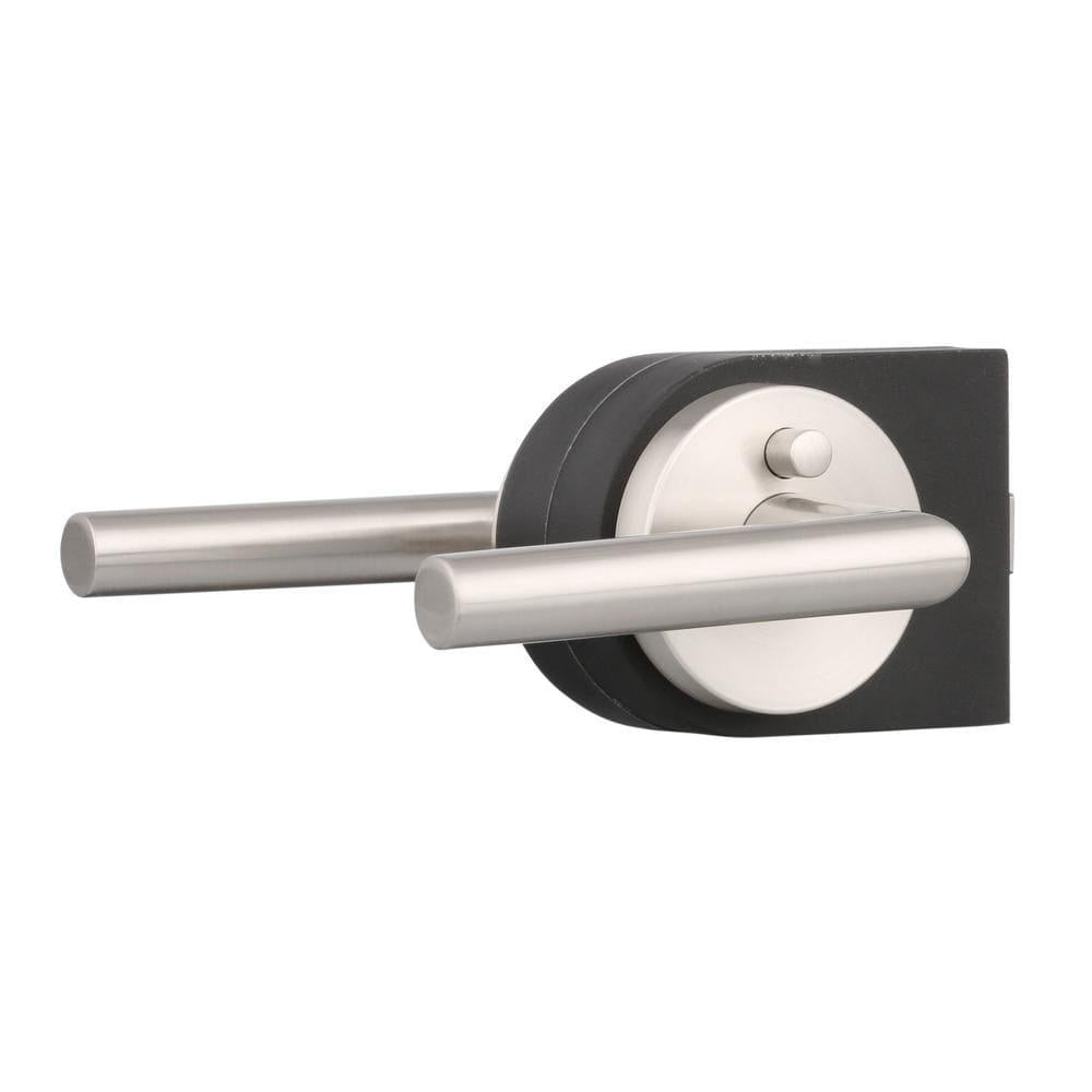 Milan Satin Nickel Privacy Bed/Bath Door Lever
