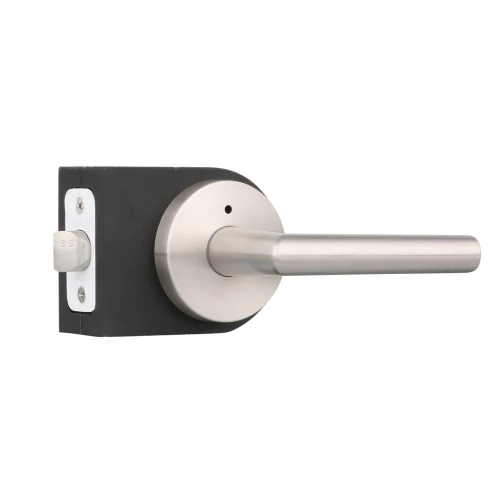 Milan Satin Nickel Privacy Bed/Bath Door Lever