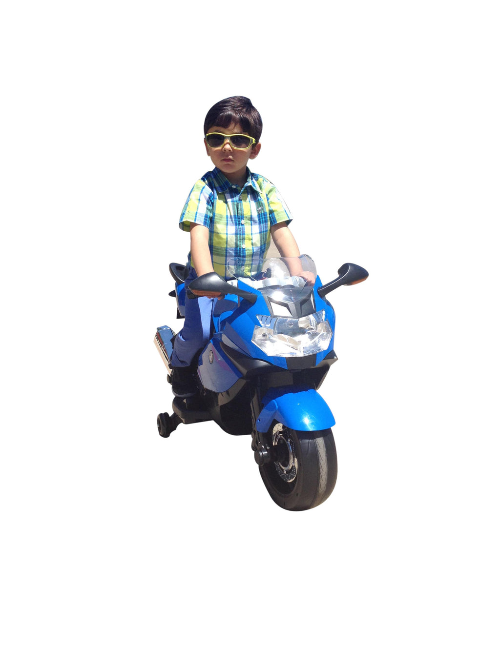 Kids Ride on Battery Operated motorcycle in blue Color. BMW - Brand NEW