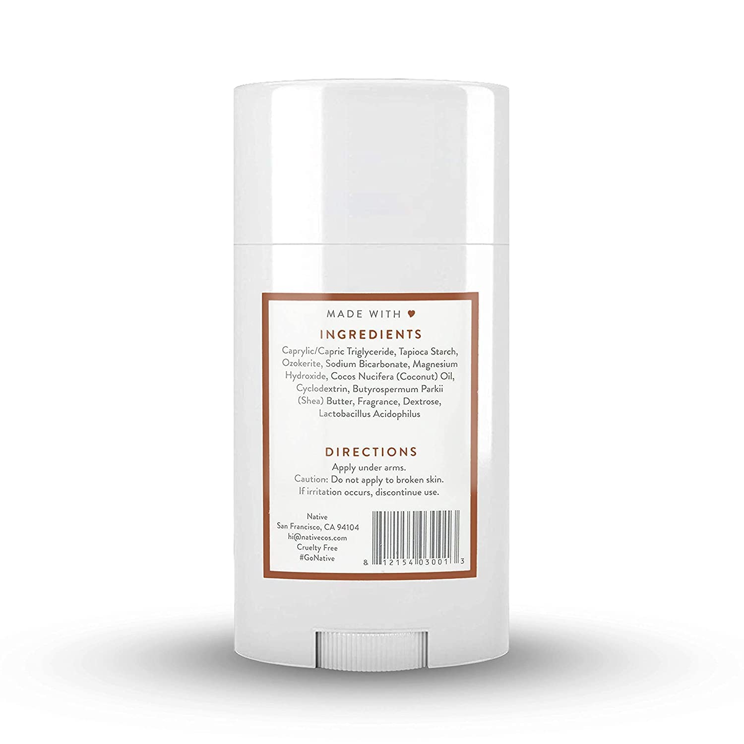 Native Deodorant | Natural Deodorant for Women and Men, Aluminum Free with Baking Soda, Probiotics, Coconut Oil and Shea Butter | Coconut &amp; Vanilla