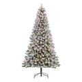 Holiday Time 7.5-Foot Pre-Lit Flocked Frisco Pine Artificial Christmas Tree