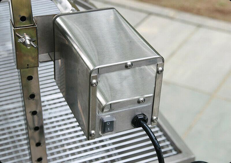 46"  Steel Spit Roaster 110V Outdoor BBQ CooLamb Chicken Grill
