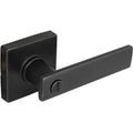 WestMatte Black Bed/Bath Door Lever with Square Rose