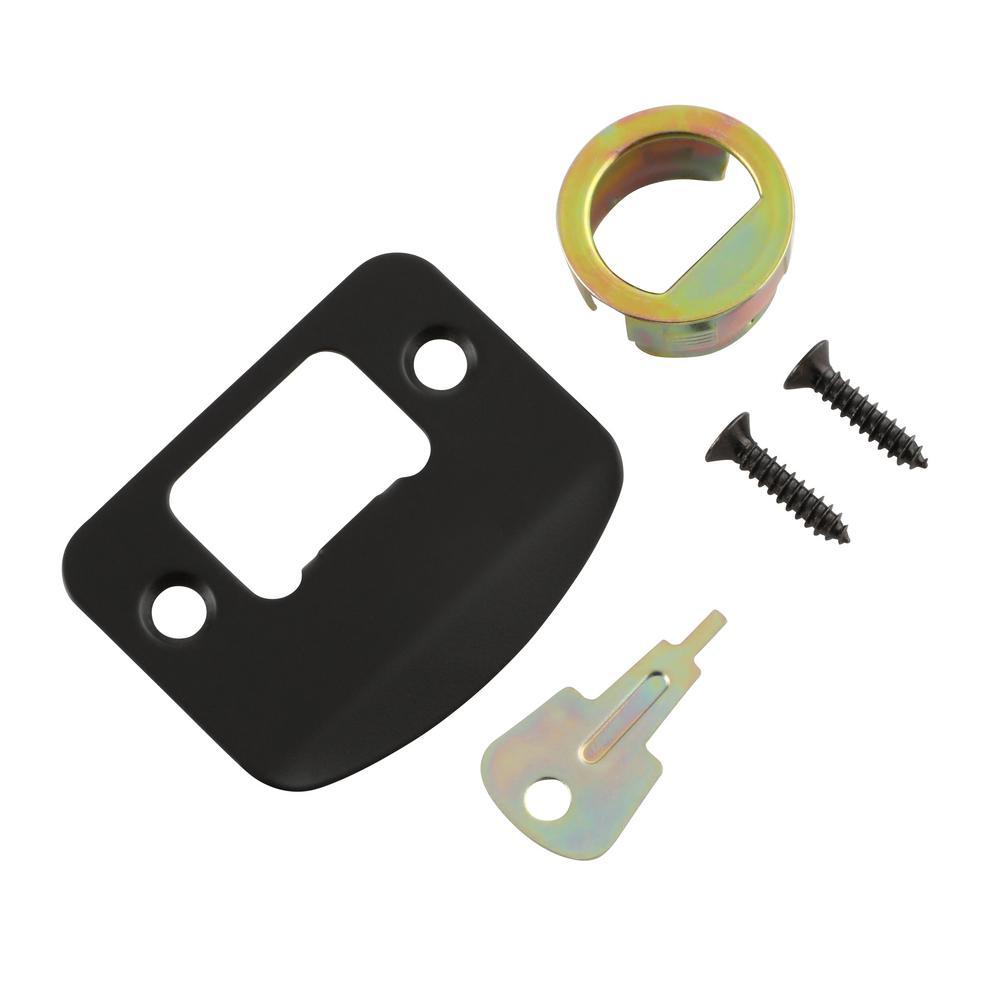 WestMatte Black Bed/Bath Door Lever with Square Rose