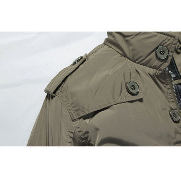 men's casual business windproof thicken multi safe zipper pockets plaid warm trench coat