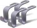 LivTee Car Seat Headrest Hook, Car Headrest Hidden Hook, 4 Pack Universal Auto Car Back Seat Hook Organizer for Purse Coat, Car Interior Accessories (Gray)