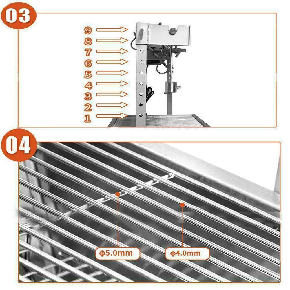 46'' Spit Roaster Rotisserie Pig Lamb Roast BBQ 77lb Picnic Outdoor Cooker Grill