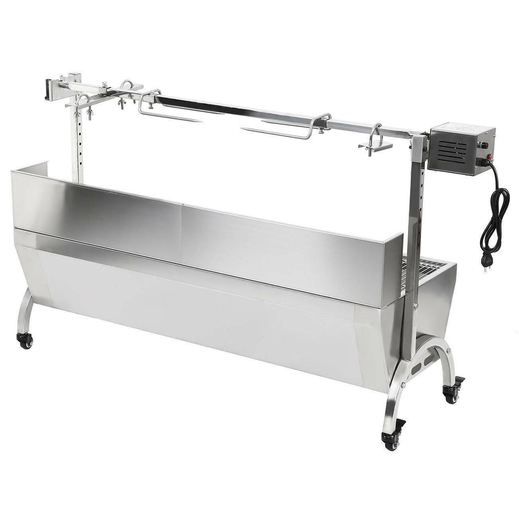 46'' Spit Roaster Rotisserie Pig Lamb Roast BBQ 77lb Picnic Outdoor Cooker Grill
