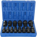 Grey Pneumatic 1714U 1/2" Drive 12-Point Universal Standard Length Fractional Set - 14 Piece